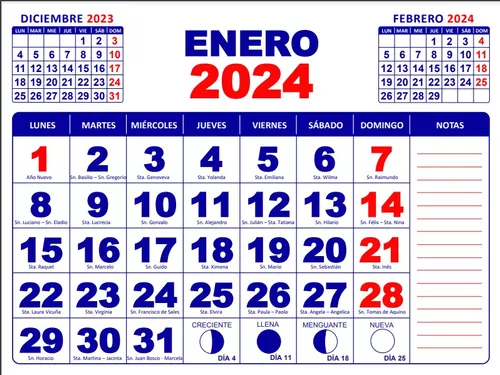 Calendario 2024 Para Imprimir