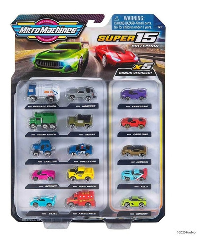 Micromachines Super 15 Collection X5 Con 15 Vehiculos