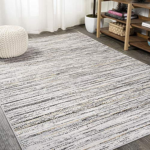 Jonathan Y Loom Alfombra Moderna Gris / Negra Strie 'gris