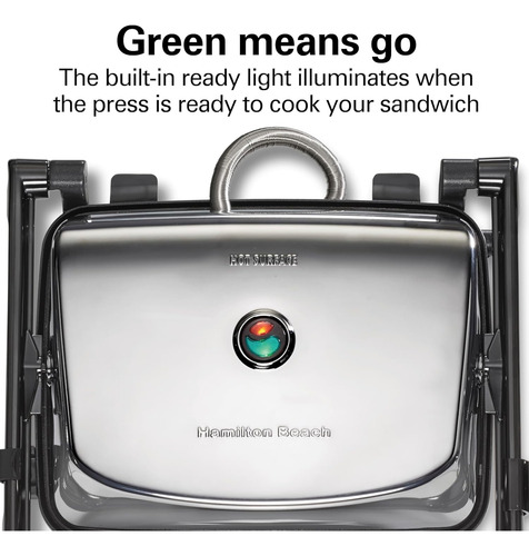 Hamilton Beach ® panini Maker Prensa Cabeza Flotante 1400w