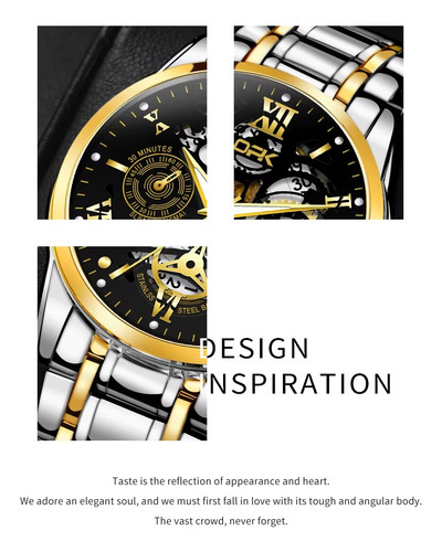 Reloj Cuarzo Elegante 1pz A Elegir Hombre Caballero Casual Caballero Opk-01 Opk-01