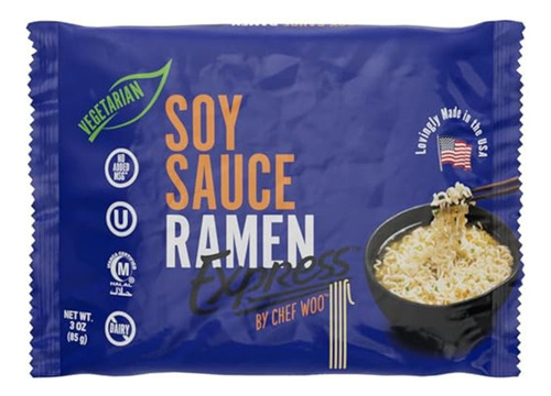 Ramen Sopa Instantánea Sabor Salsa De Soja Vegetariana 85g