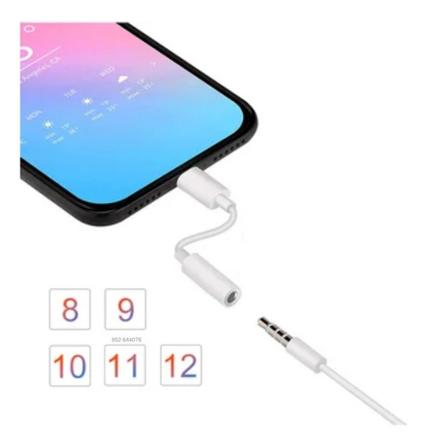 Imagen 4 de 4 de Adaptador Ligtning A Jack De Audio Original Apple