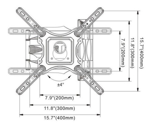 Imagen 6 de 6 de Soporte Tv Lcd/led Articulado 32' - 55'. Envío Gratis!!!