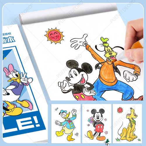 5pz Libro Colorear Para Niño + Marcador Acrílico 24 Colores