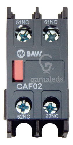 Imagen 2 de 6 de Pack X 2 Contactos Auxiliares Baw Instantáneos Frontales 2nc