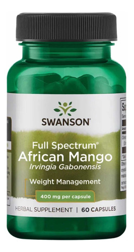 Mango Africano Swanson 60cap 400mg Control De Peso Y Apetito