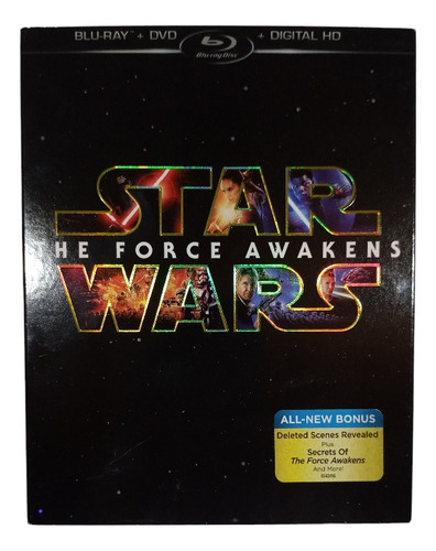 Star Wars The Force Awakens Blu-ray 3 Discos+cd Soundtrack 