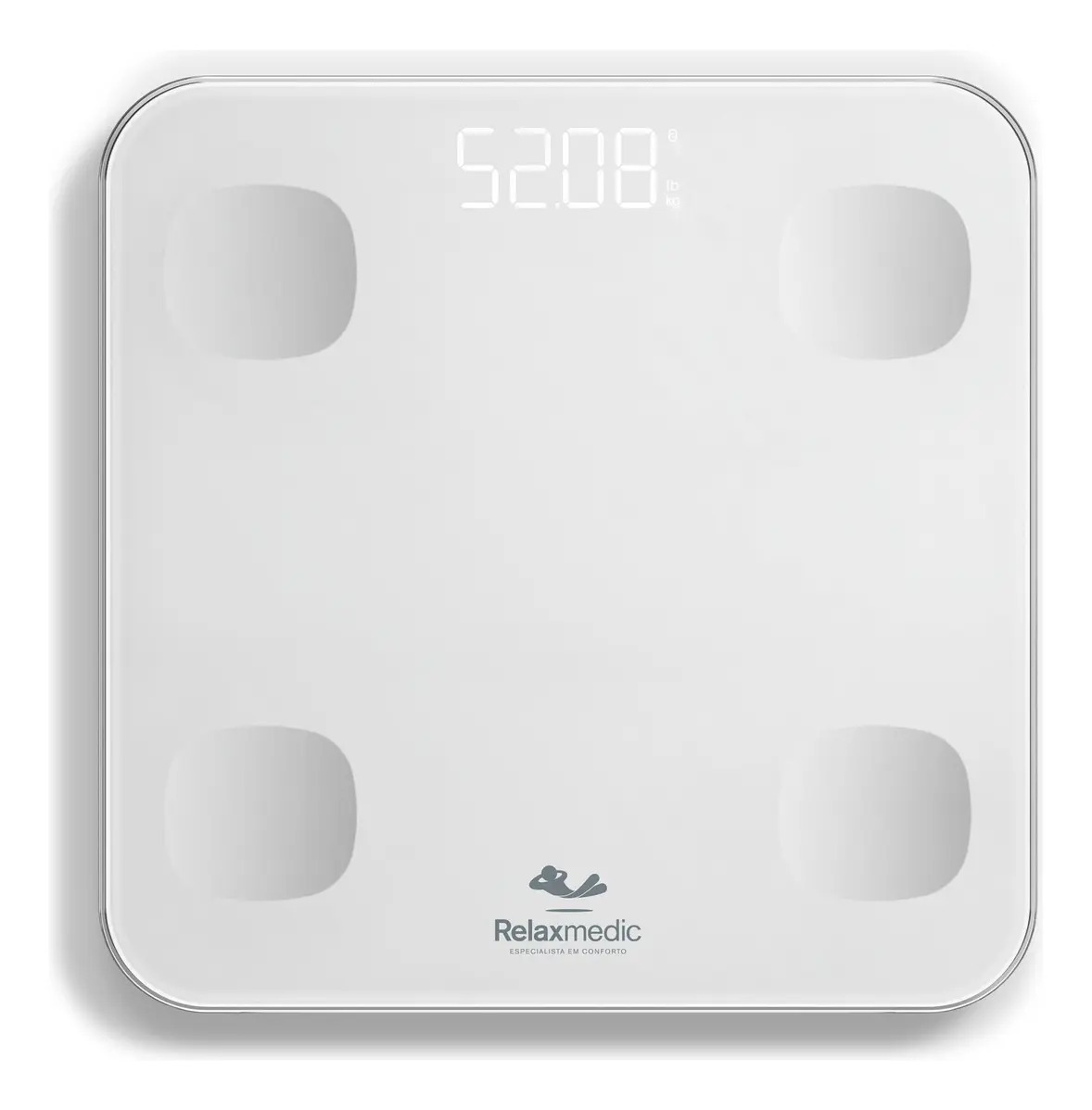 Balança Digital Corporal Bioimpedância Go Balance Relaxmedic Cor Branco Pilhas