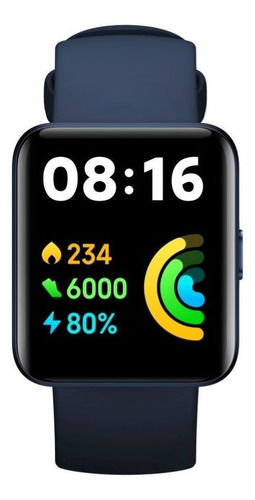 Xiaomi Lite Redmi Watch 2 Lite Sport 1.55" caja de abs black, malla black de tpu silicona y bisel negro de plástico