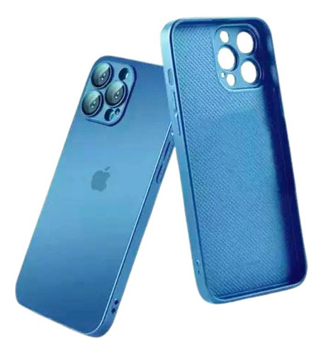 Capa Glass Case Premium Navy Blue Para iPhone 12 Pro