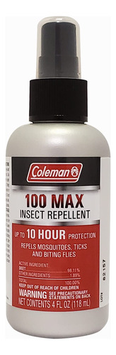 Spray Repelente De Insetos Coleman 100% Max Deet 118ml