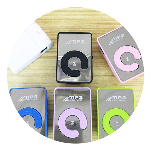 Mini Espelho Clipe Mp3 Player Portátil Moda Esporte Usb