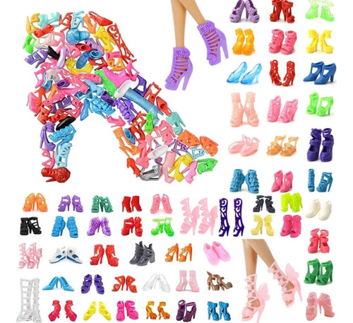 Ropa Muñeca 30 Pares Conjunto Zapatos Set Calzado Barbieál