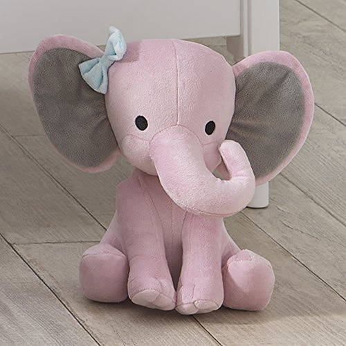 Pelúcia Bedtime Originals Twinkle Toes, elefante rosa, avelã