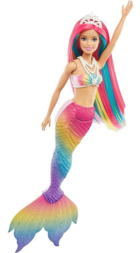 Muñeca De Sirena Mágica Barbie Dreamtopia Rainbow Con Cabell