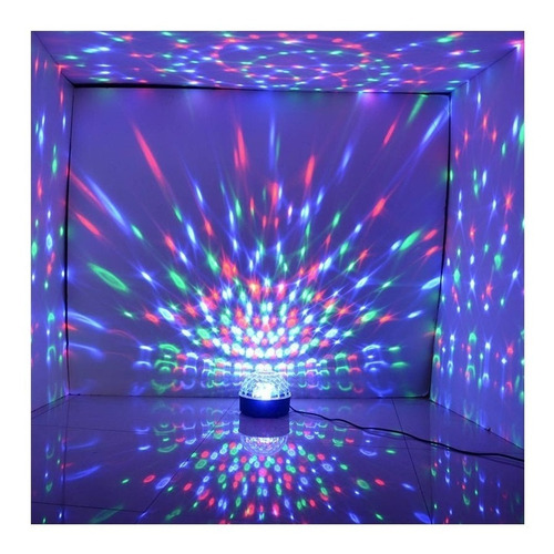 Bola Led Luz Audioritmica Efectos Media Esfera Parlante Usb