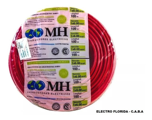 Cable Unipolar 1,5 Mm2 X 10 Metros Marca Mh