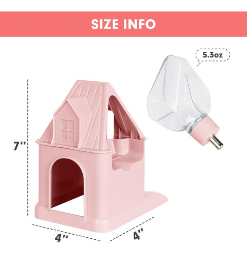 Rueda De Ejercicio Vannon 4 En 1 Casa Multifuncional Hámster Rosado
