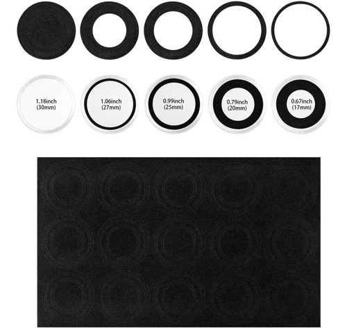 Imagen 3 de 8 de 12 Cápsulas Para Monedas 20 Pesos De 30 Y 32 Mm Caja Negra