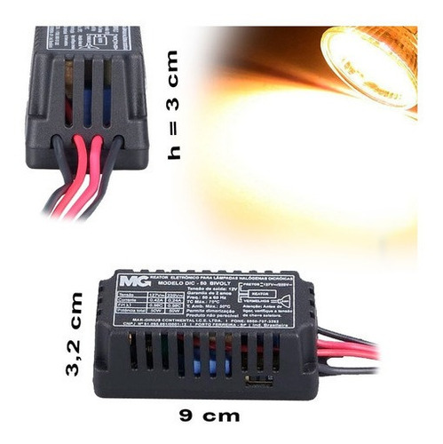 Imagem 4 de 5 de Transformador Halógena Dimerizável 12v 50w - Margirius