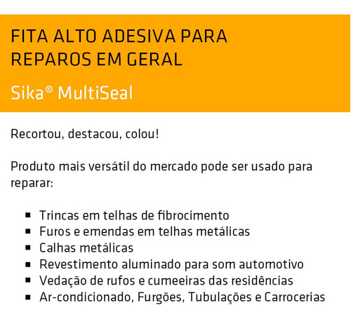 Manta Asfáltica Reparos Geral Multiseal S 20cm X 10m Sika