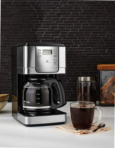 Mr. Coffee 12 Tazas Cafetera Programable, Acero Inoxidable