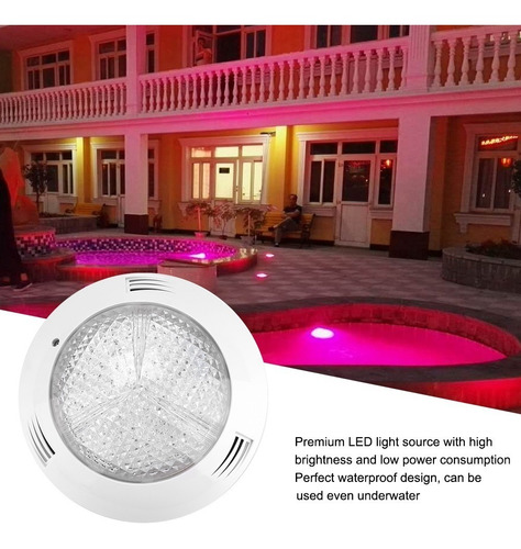 Imagen 6 de 7 de Luz De 360 Led De Piscina Ca 12v 35w Rgb Multicolor