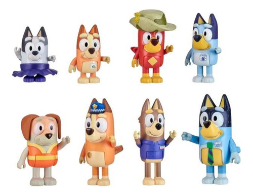 Bluey, Gotta Be Done Work Pack, Includes 8 Figures, Toy