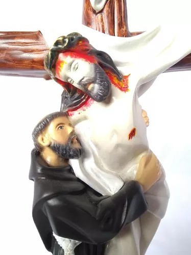 Imagem São Francisco De Assis Abraçando Cristo Abraco Jesus Cor Pintura A Mão