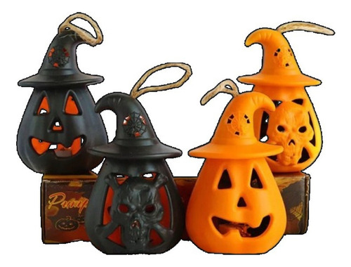 Linternas De Calabaza De Halloween Para Decoración 4 Piezas