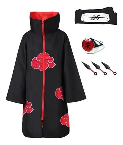 Generic 3 Pcs Anime Capa Akatsuki Juego Accesorios Cosplay Halloween Generic