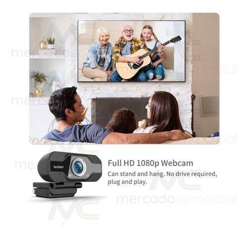 Web Cam Full Hd 1080p Usb Con Microfono Video Skype Zoom Pc