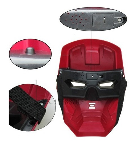 Mascara Electronica Iron Man Ironman Hombre Invencible Led A