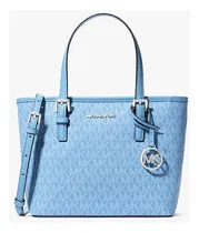 Comprar Bolsa Michael Kors Jet Set Travel Pequena Azul Claro Azul-celeste Estampa Michael Kors Níquel Azul-celeste