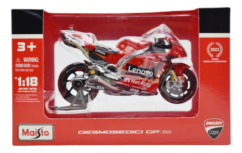 Ducati Desmosedici Gp 2022 Francesco Motocicleta 1:18 Maisto