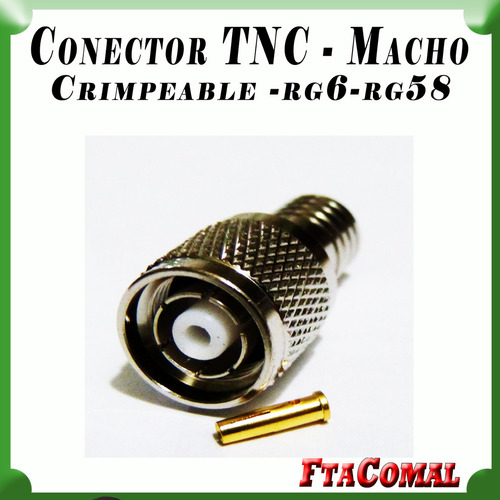 Conector Rp Tnc Macho Crimpeable Rg6