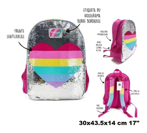 Mochila escolar lentejuelas hotsell