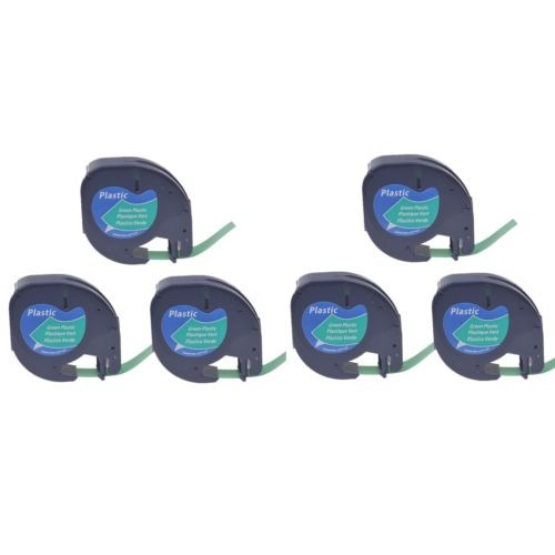 6pk Plástico Cinta Para Dymo Letra Tag Plus Lt100t Lt91334 N