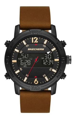 Reloj Hombre Skechers Redlands Piel C Color de la correa Café