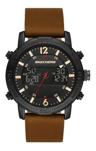 Reloj Hombre Skechers Redlands Piel C Color de la correa Caf