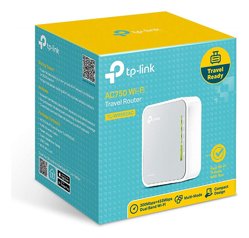 Router De Viaje Tp-link Ac750 Nano De Doble Banda Tl-wr902ac