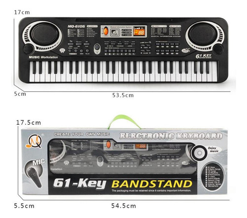 Nuevo Teclado Electrónico Portátil De 61 Teclas For