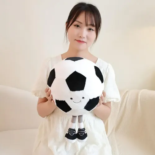Pelota De Fútbol De Peluche De 18 Cm, Almohada Suave Y Esponjosa, Decoración Y Compañero De Juego Para Niños