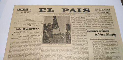 Réplica Diario El Pais De 1918, Dia 1, Número 1. 