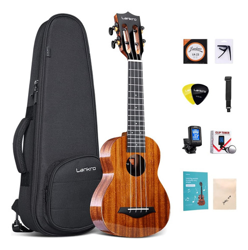 Ukelele Soprano De Caoba Maciza Principiantes, Paquete ...