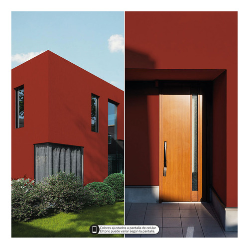 Pintura Látex Tecza 10l Colores Intensos Interior Y Exterior Terracota Mate