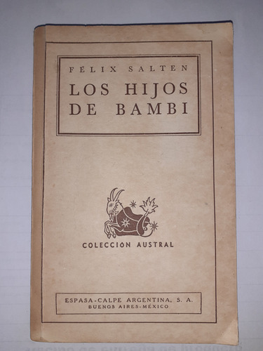 Libro De Felix Salten- Los Hijos De Bambi 
