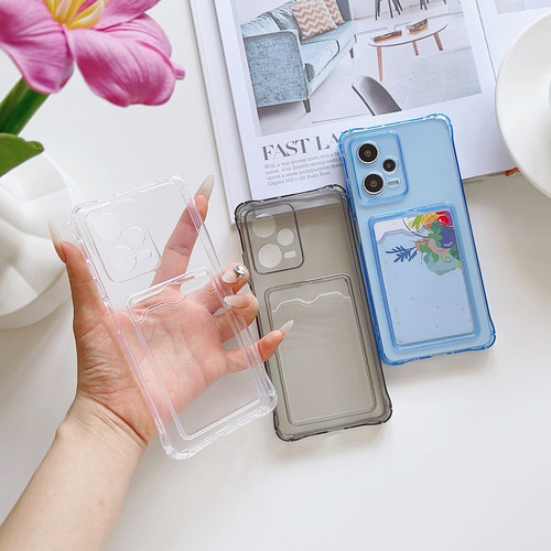 Funda Para Redmi 12 4g, Note 12r Y 13c, Transparente, Protectora, Delgada, Resistente A Caídas, Funda Tipo Cartera