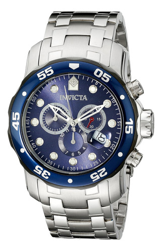 80057 Watch Men's Pro Diver Stainless Steel With Blue Dial